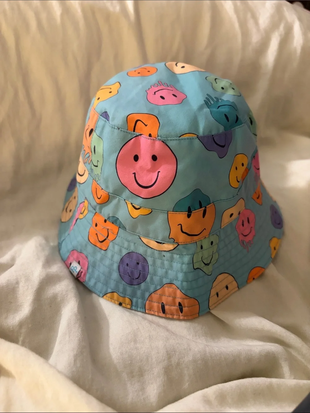 Posh Peanut Smiley Faces Blue Bucket Hat